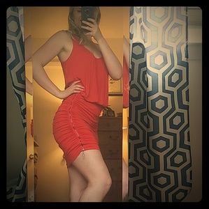 Guess orange mini dress